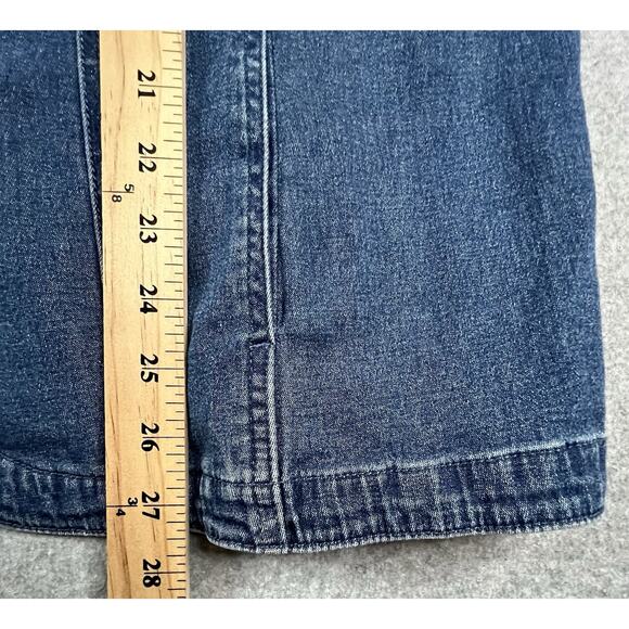 Quacker Factory Womens XL Denim Jacket Rhinestone Pearl Butterfly Embellished - Picture 14 of 16